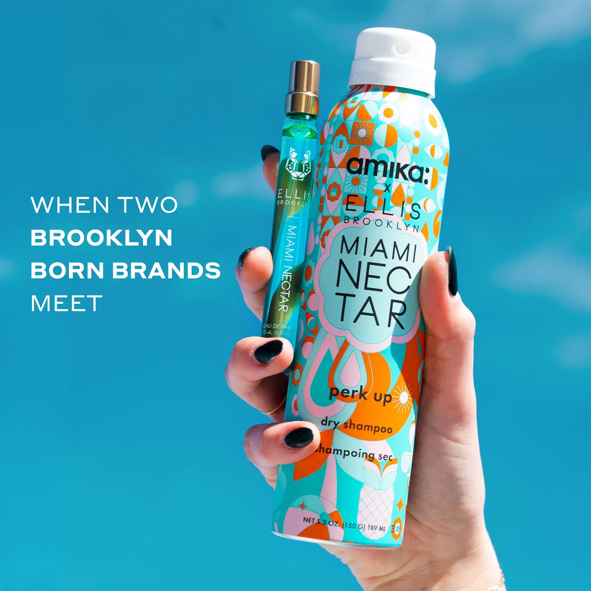 Amika x Ellis Brooklyn MIAMI NECTAR Perk Up Dry Shampoo & Fragrance Set Ellis Brooklyn