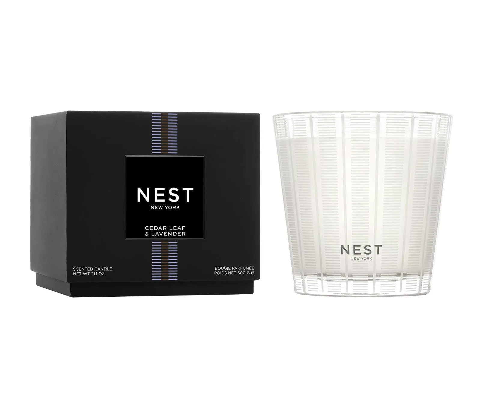 Cedar Leaf & Lavender 3-Wick Candle Nest New York