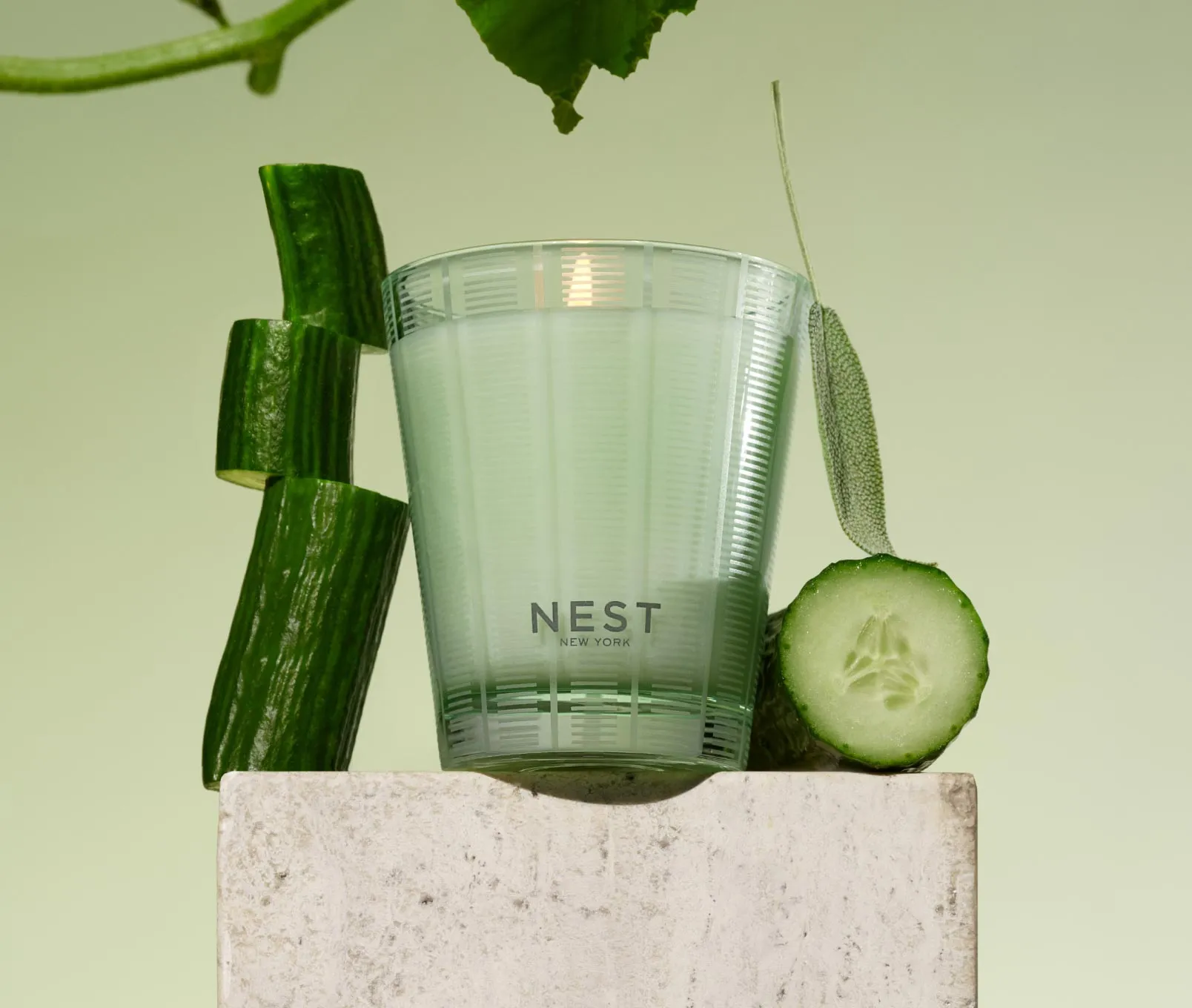 Cucumber & White Sage Classic Candle Nest New York