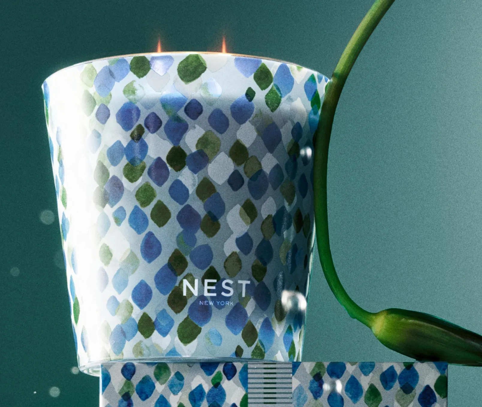 Forest Rain Decorative 3-Wick Candle Nest New York