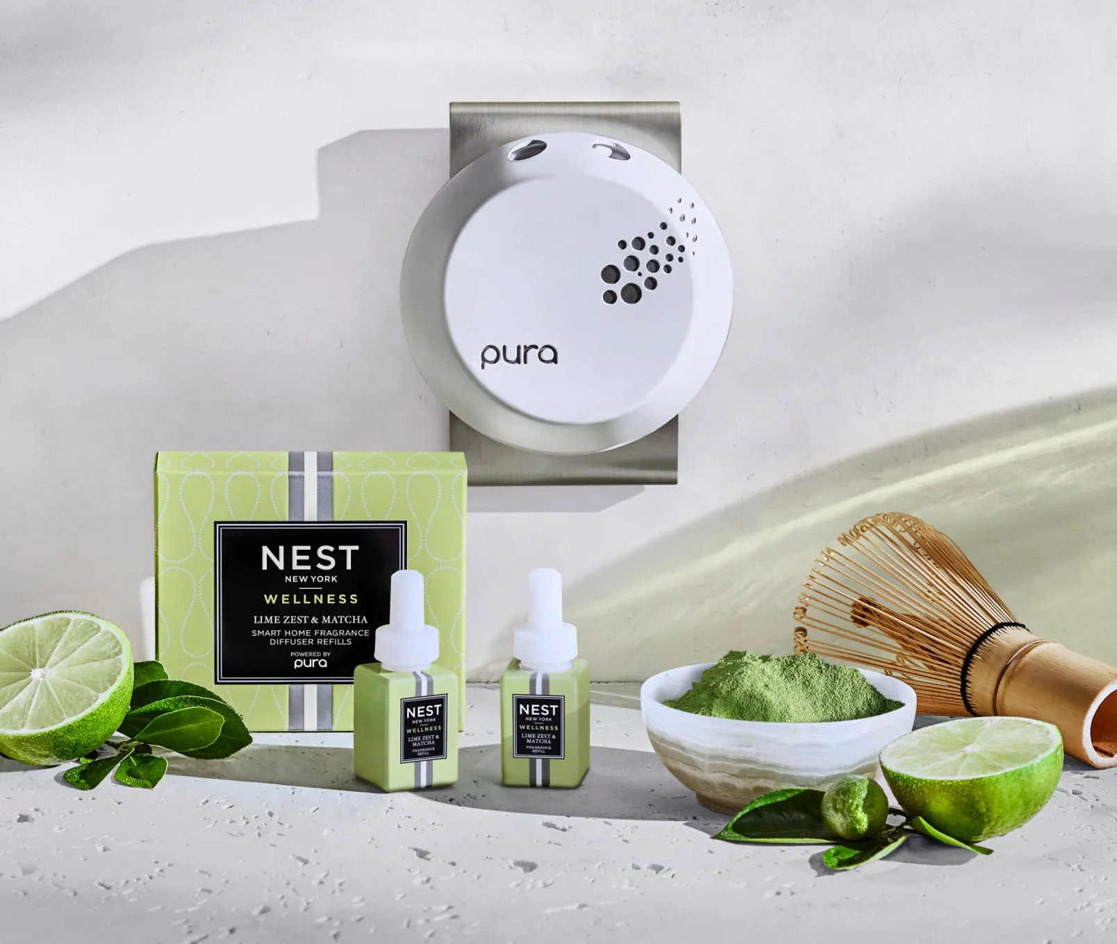 Lime Zest & Matcha Refill Duo for NEST x Pura Smart Home Fragrance Diffuser - Smart Vials Nest New York