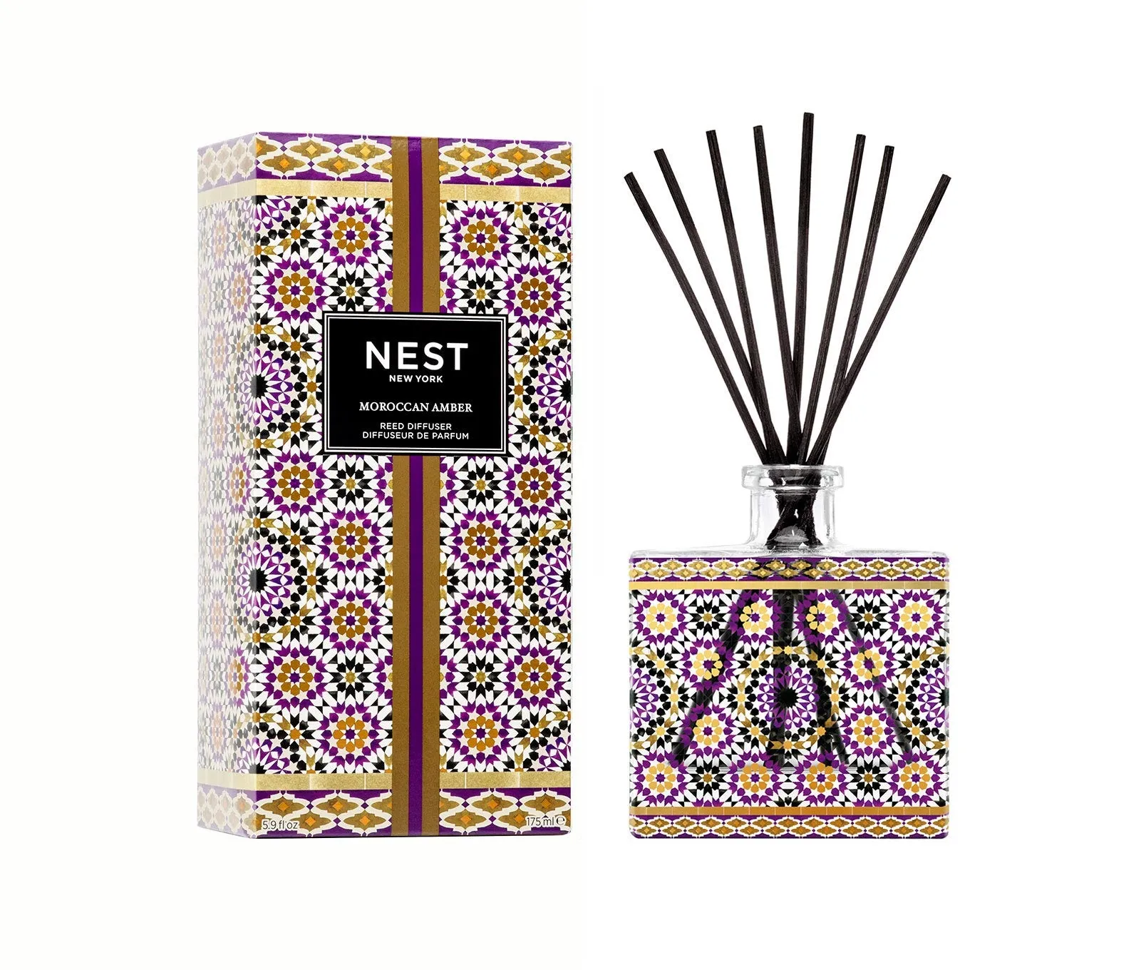 Moroccan Amber Decorative Reed Diffuser Nest New York