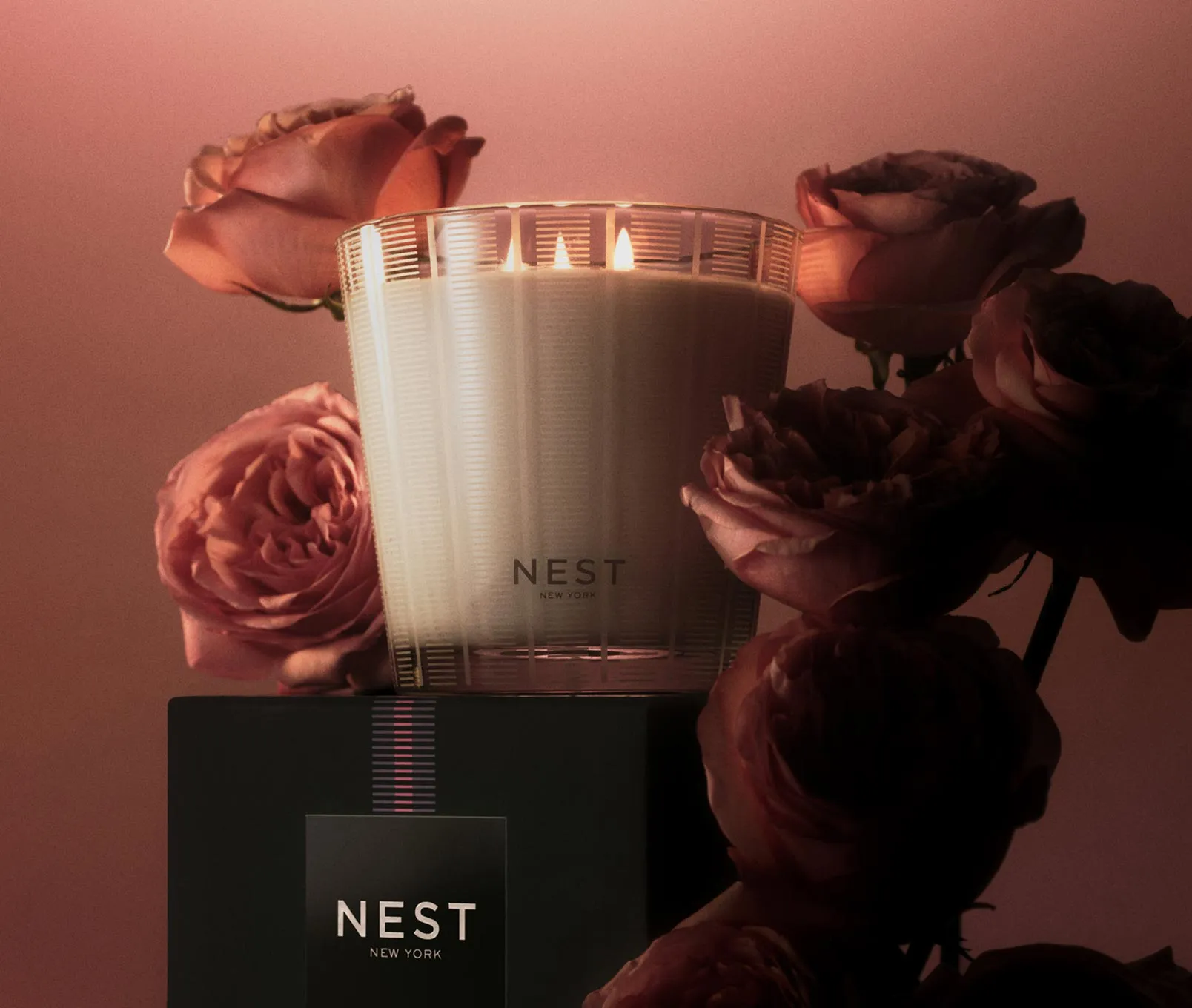 Rose Noir & Oud 3-Wick Candle Nest New York