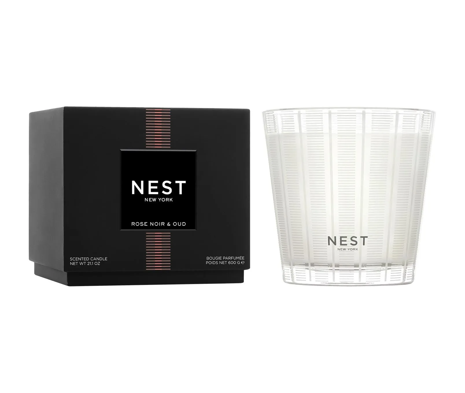 Rose Noir & Oud 3-Wick Candle Nest New York